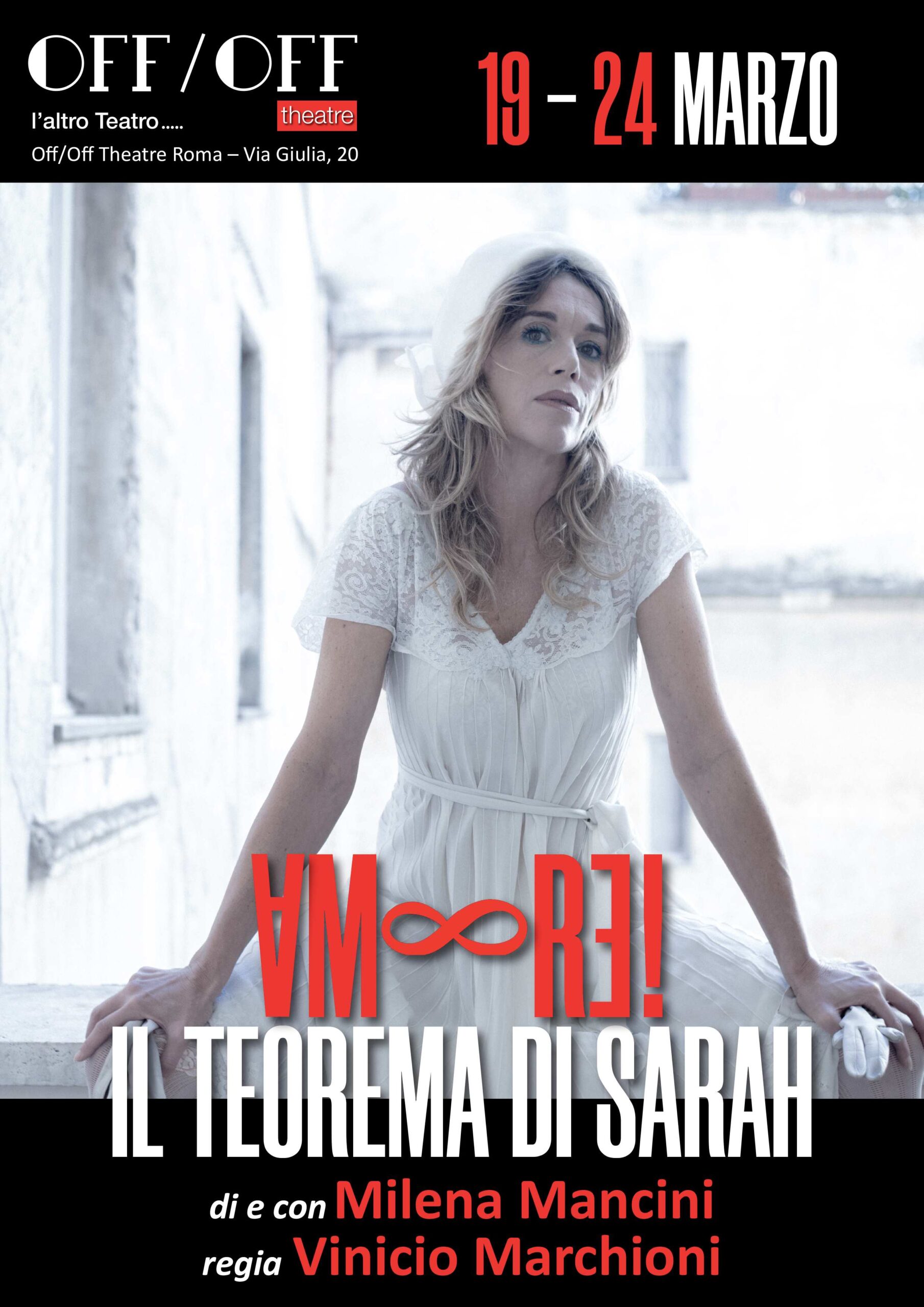 All'OFF/OFF Theatre di Roma "ⱯM∞RƎ! – il Teorema di Sarah", uno spettacolo che esplora l'amore nell'era digitale.