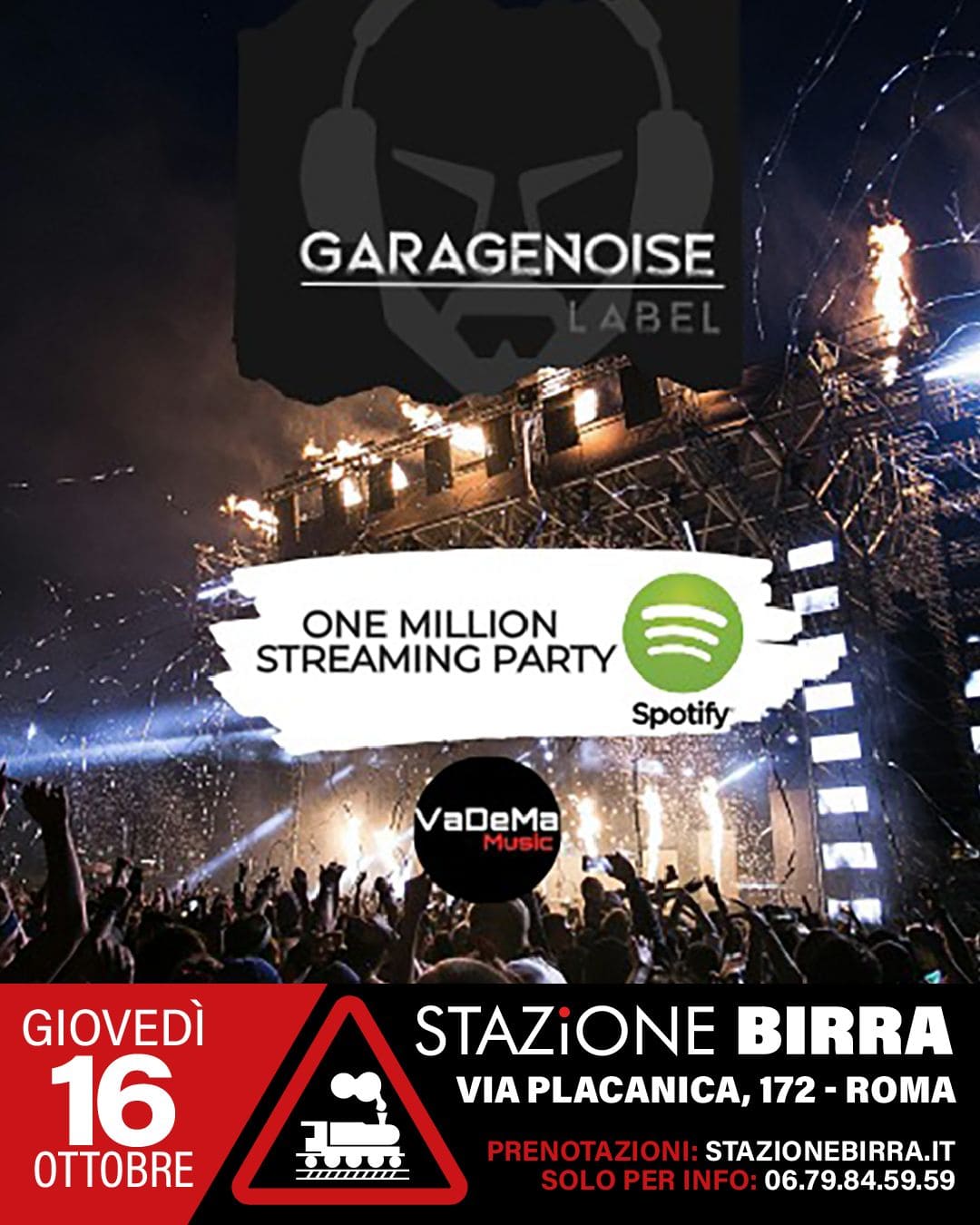 Il 16 ottobre, Garage Noise Label One Million Party: musica indipendente, energia live e scouting. Con Riccardo Zianna e Cristian Di Felice.